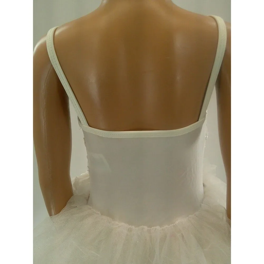 Pre-Owned Dance Costume Ballet Small Child White Curtain Call E352 Sparkle Tutu
